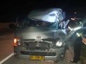 Toyota Hiace Kecelakaan di Tol Ngawi, Tiga Penumpang Luka