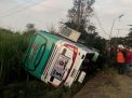 Berita Foto: Kecelakaan Maut Bus Mira vs Bus Pariwisata di Nganjuk