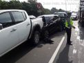 7 Mobil Kecelakaan Beruntun di Tol Satelit, Satu Orang Luka