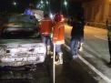 Mobil Pemudik Terbakar di Tol Mojokerto