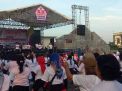 Ribuan Emak Pendukung 01 dan 02 di Tulungagung Bersatu dalam Senam