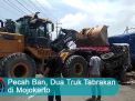 Video: Pecah Ban, Dua Truk Tabrakan di Mojokerto