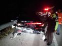 Toyota Vios Tabrak Honda Mobilio di Tol Ngawi, Empat Orang Luka