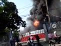 Pabrik Tiner Terbakar di Taman Sidoarjo