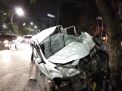 Mobil Avanza Putih Hancur Tertabrak KA di Margorejo