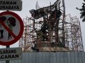 Foto: Kapan Patung Suro Boyo  Super Gede di Pesisir Bulak ini Rampung?