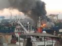 Kapal Motor Persada 10 Terbakar di Terminal Nilam Barat Tanjung Perak