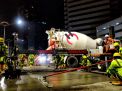 Perbaikan Jalur Bus Transjakarta Gunakan Beton Cepat Kering