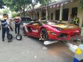 Polisi Selidiki Legalitas Mobil Lamborghini yang Terbakar di Surabaya