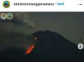  Gunung Semeru Meletus 3 Kali, Warga dan Pendaki Diminta Tetap Waspada