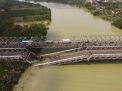 Berita Foto: Jembatan Widang Runtuh Dilihat dari Angkasa