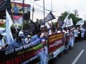 Bawa Bendera Kalimat Tauhid, Massa Aksi Bela Gus Nur di Polda Jatim