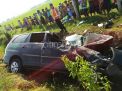 Toyota Innova di Tol Ngawi-Wilangan Nyungsep
