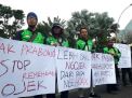 Protes Pernyataan Prabowo, Driver Ojek Online Gelar Demo di Surabaya 