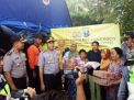 Polres Ponorogo Beri Bantuan Sembako Pengungsi Tanah Gerak Senepo