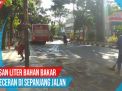 Video: Ratusan Liter Bahan Bakar Berceceran di Sepenjang Jalan