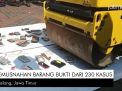Video: Pemusnahan Barang Bukti dari 230 Kasus di Malang