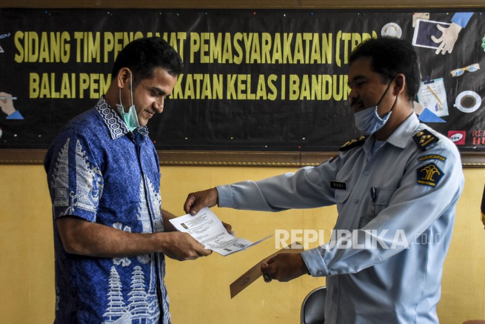 Nazaruddin bebas murni dari Lapas Sukamiskin (Foto: ABDAN SYAKURA/REPUBLIKA)