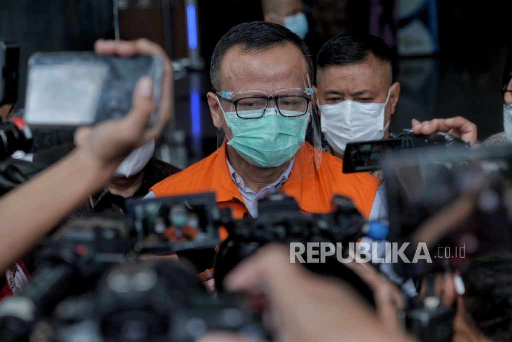 Mantan Menteri Kelautan dan Perikanan Edhy Prabowo (Foto: Republika/Thoudy Badai)
