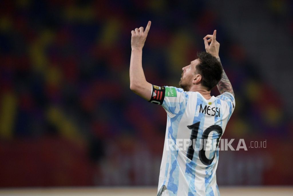 Kapten timnas Argentina Lionel Messi (Foto: EPA-EFE/Juan Mabromata via Republika)
