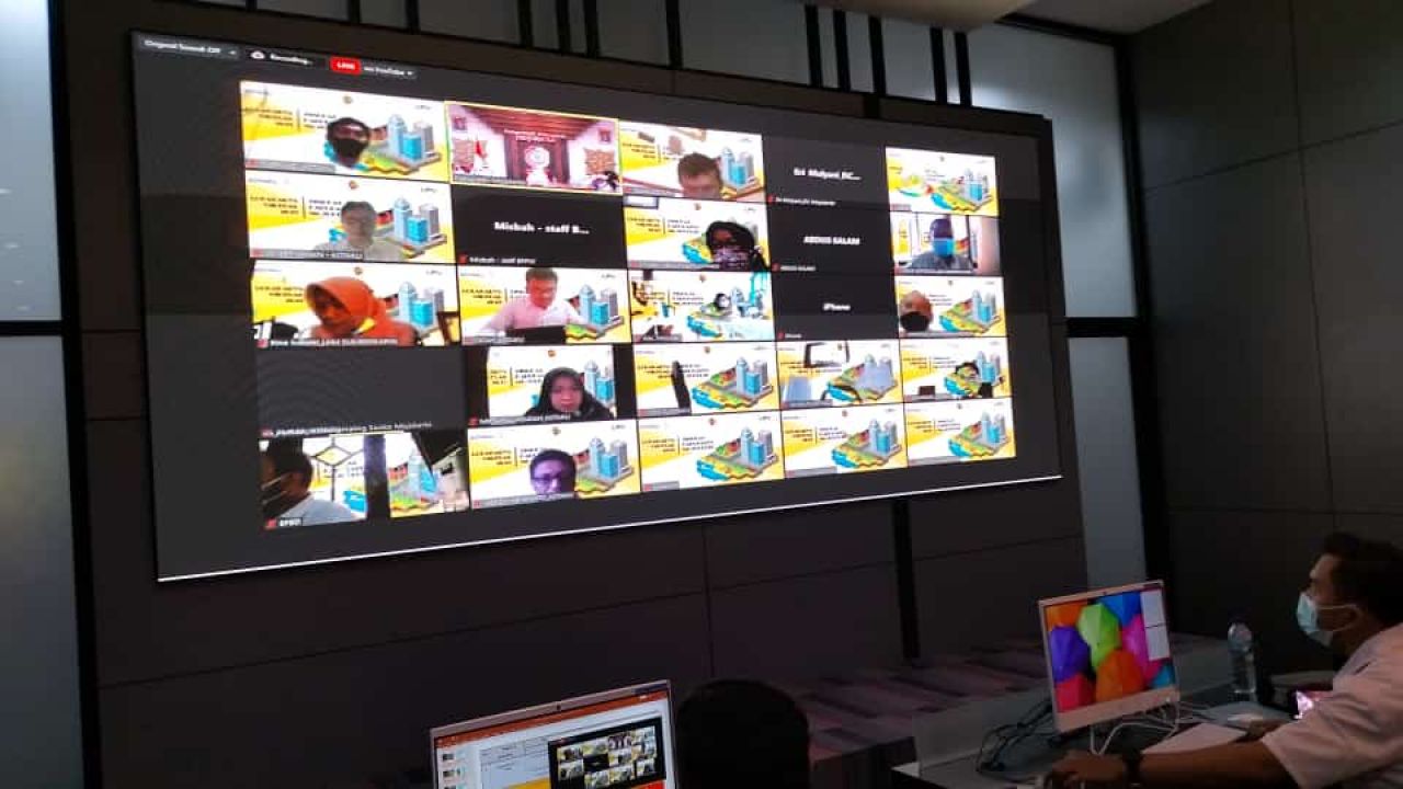 Zoom meeting pembukaan Program Kotaku di Kabupaten Mojokerto