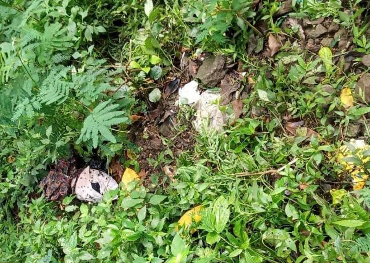 Lokasi penemuan mayat bayi di Jembatan Jurang Gembolo, Mojokerto. (Foto: Istimewa)