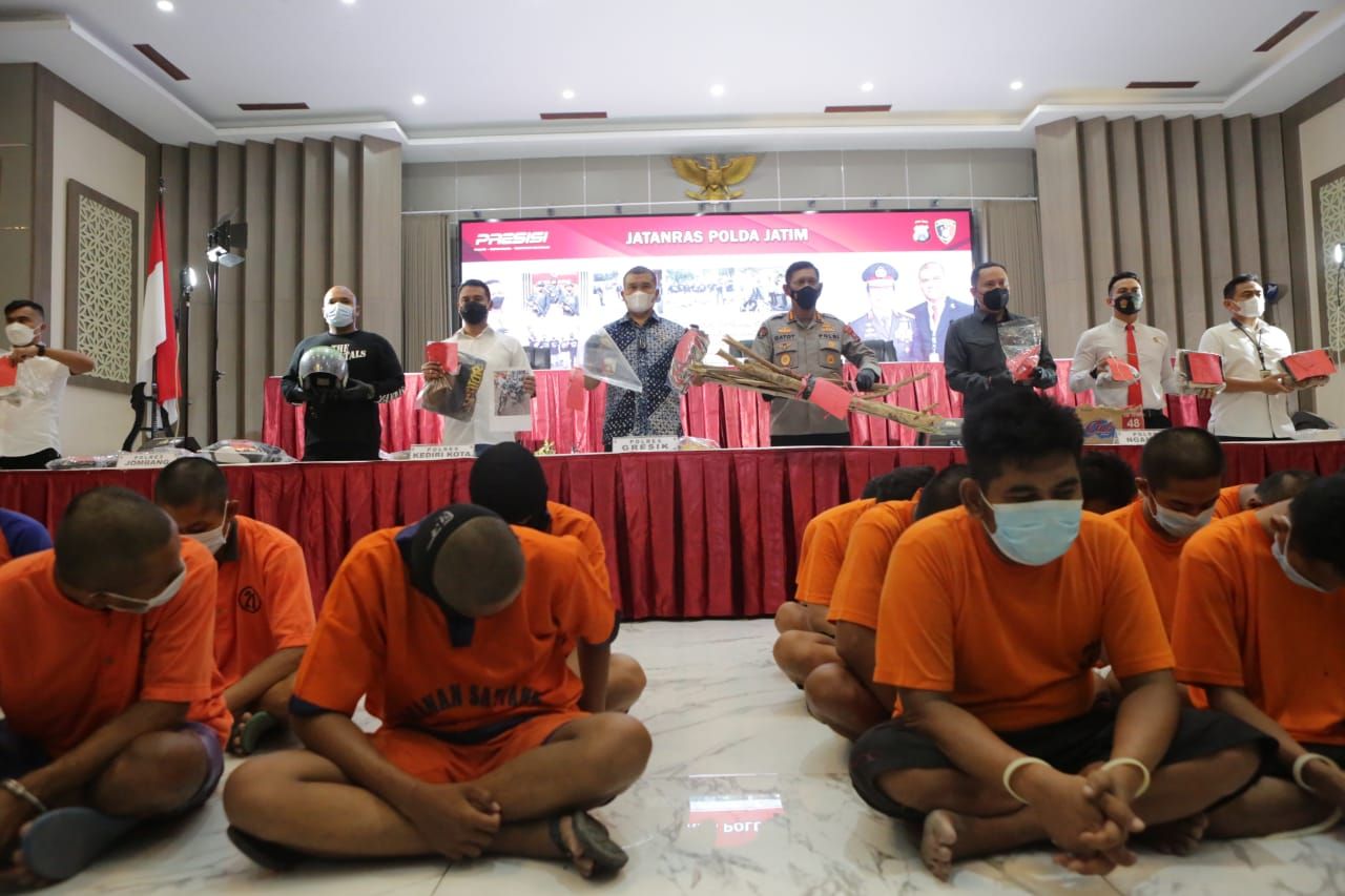 Bikin Onar saat Konvoi Lalu Keroyok Warga, 72 Pesilat di Jatim Diringkus