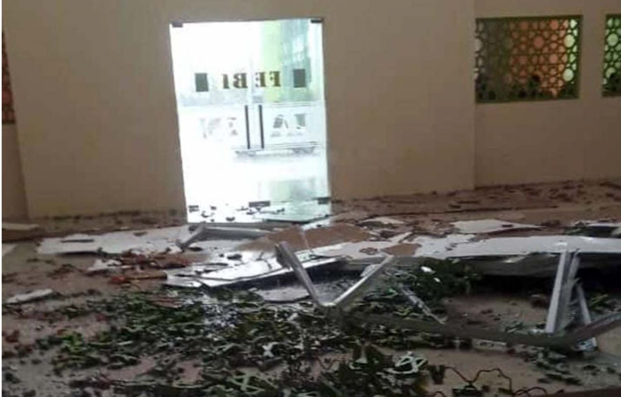 Salah satu kerusakan di kampus IAIN Ponorogo yang terlihat dalam video yang beredar