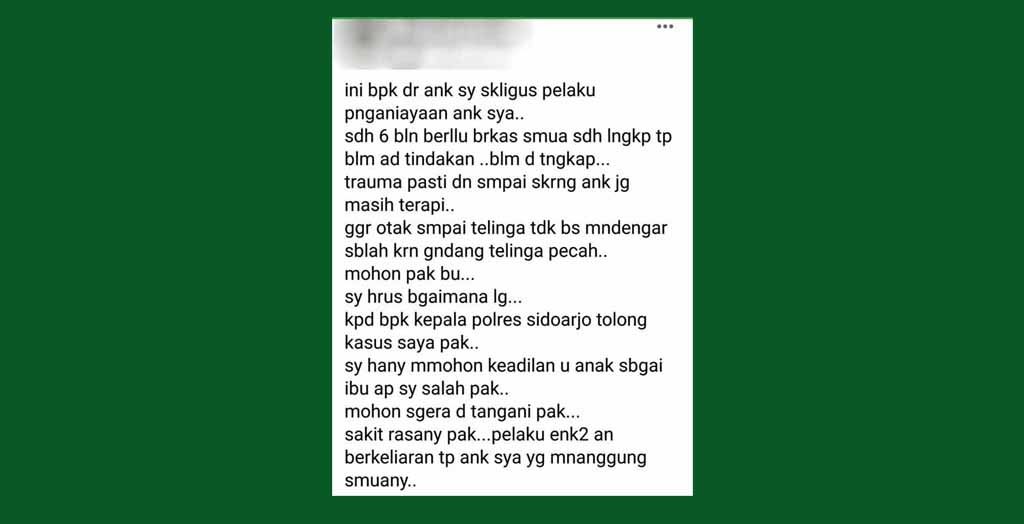 Tangkapan layar postingan yang viral