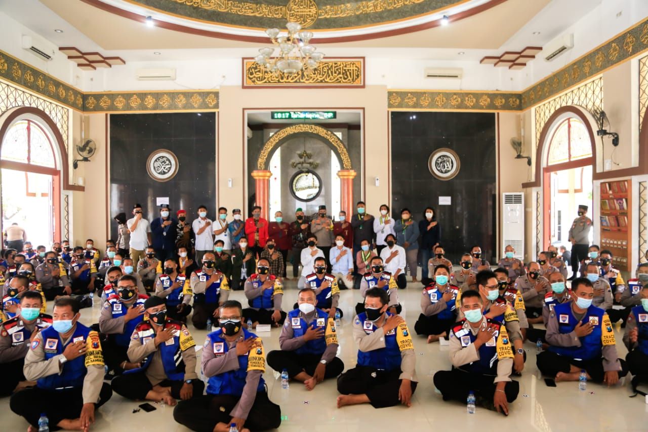 Tausiah Kebangsaan memperingati Hari Sumpah Pemuda di Masjid Baiturrahman Polrestabes Surabaya