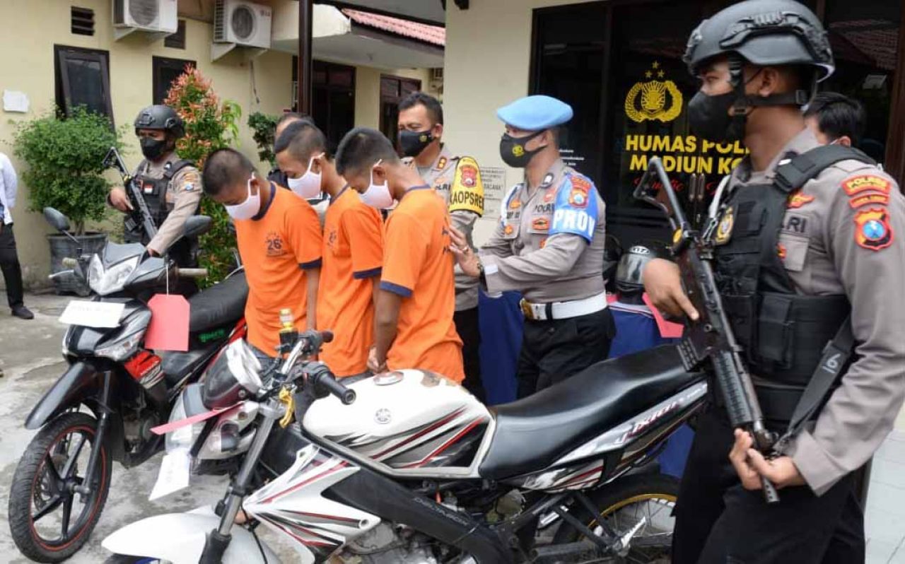 3 pencuri motor ditangkap Polres Madiun Kota