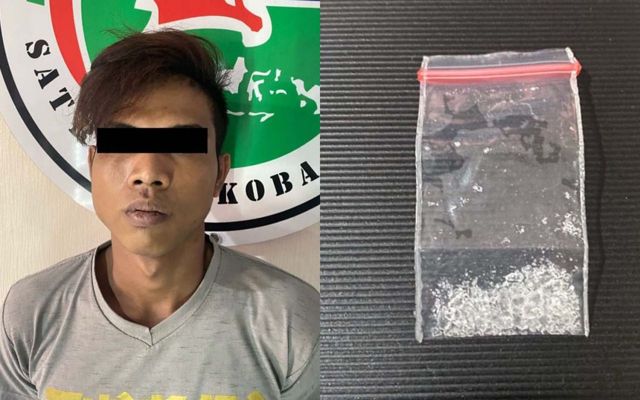 Kolase budak narkoba dan sabu yang diamankan Satresnarkoba Polres Pelabuhan Tanjung Perak, Surabaya