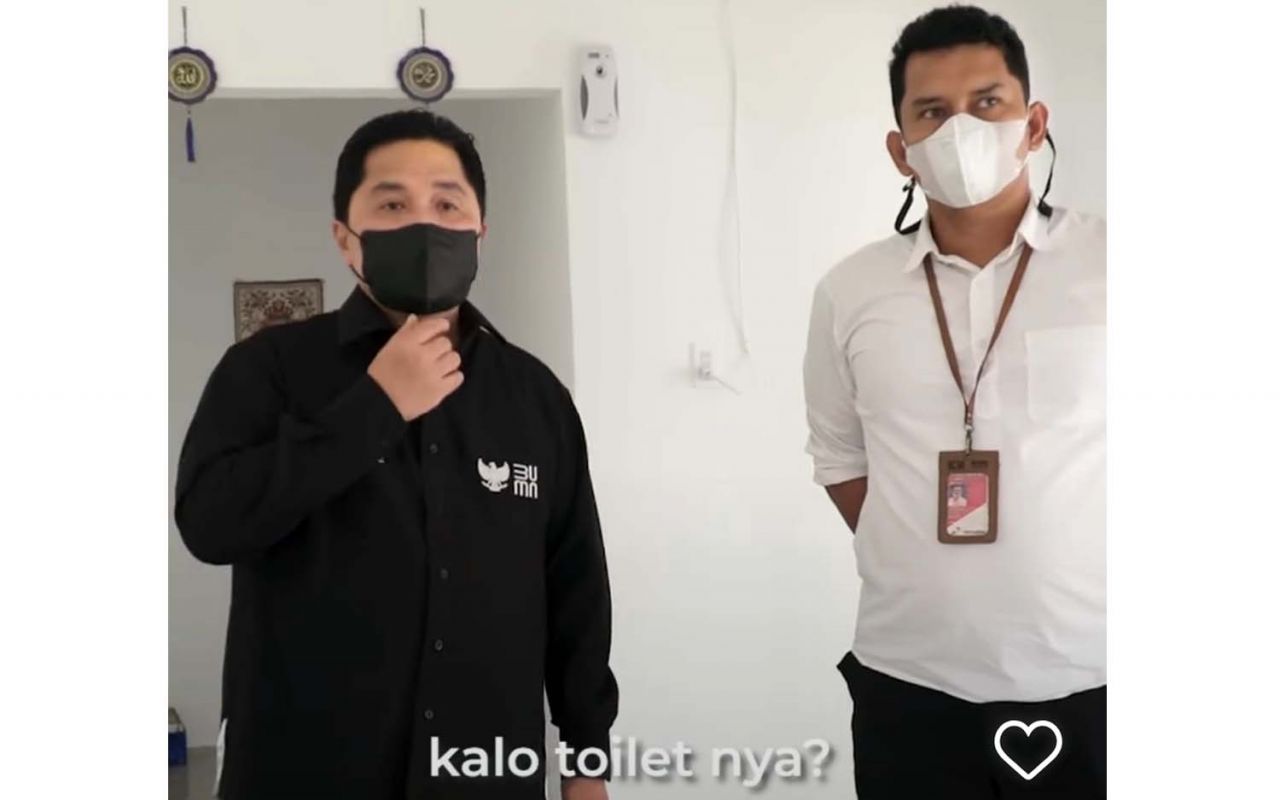 Tangkapan layar video sidak Menteri BUMN Erick Thohir ke SPBU di Medan (Foto-foto: Instagram @erickthohir)