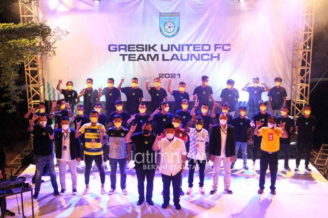 Skuad Gresik United 2021 Resmi Dilaunching di Pit Stop Kopi