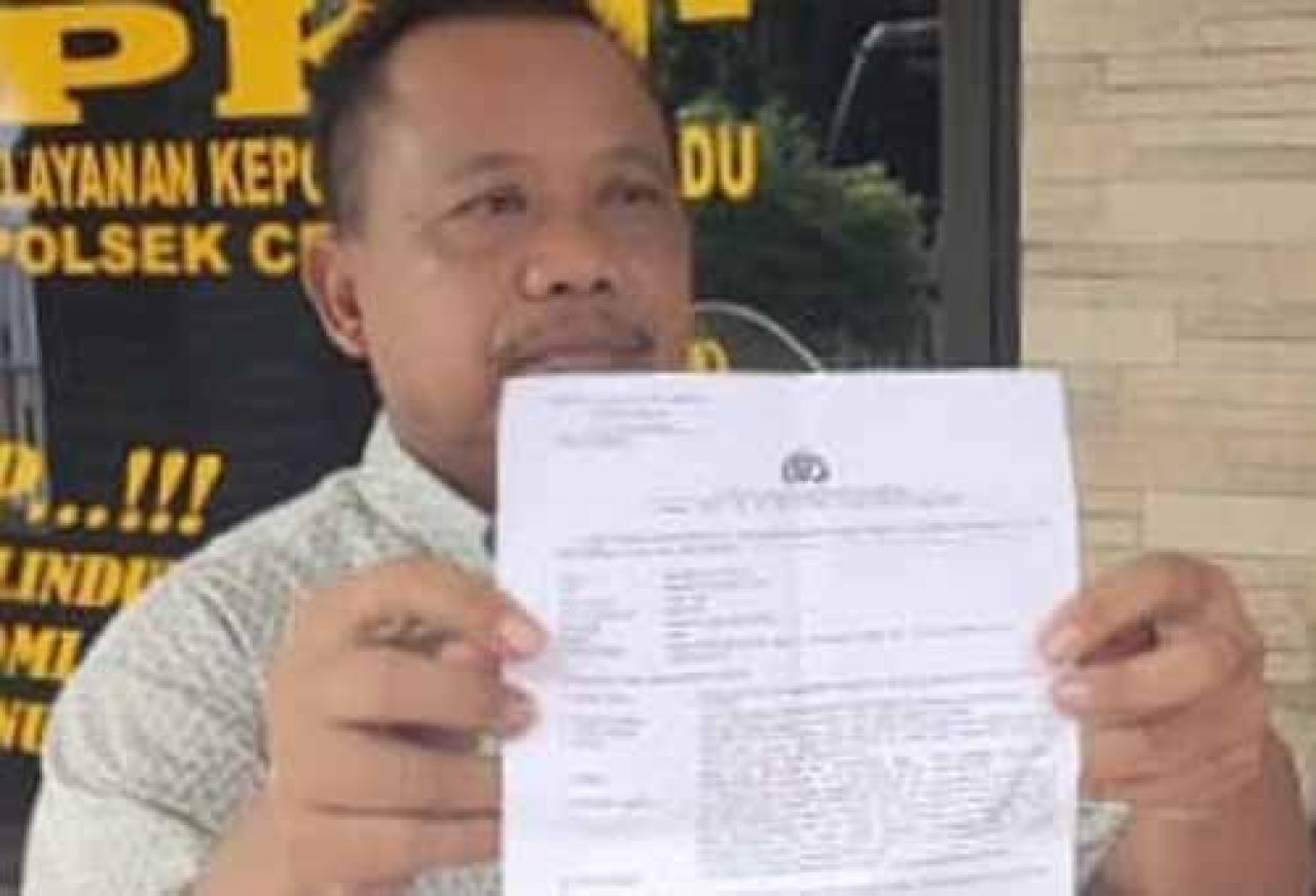 Korban saat melapor ke polisi (Foto: Istimewa)