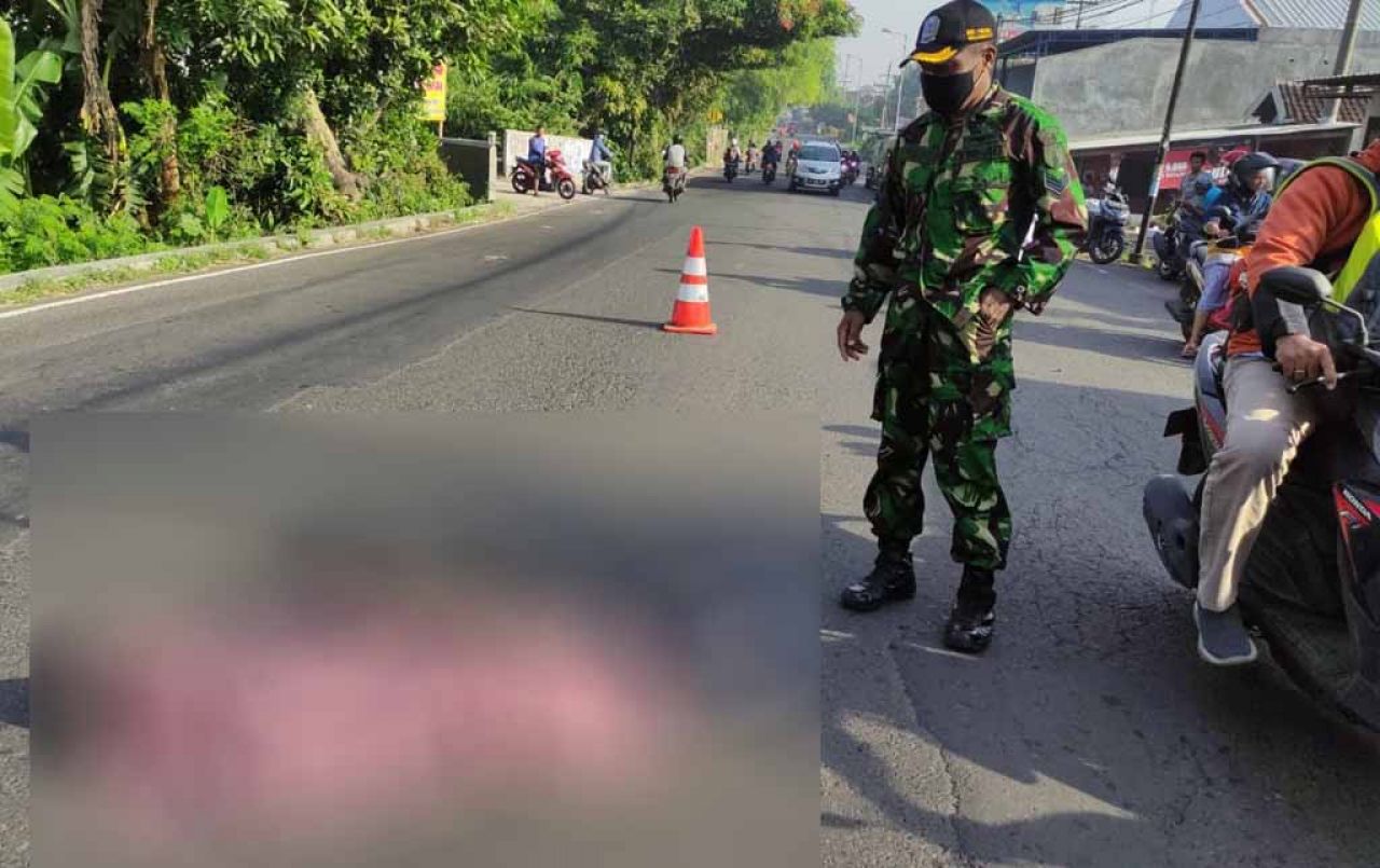 Pelajar kecelakaan sebelum dievakuasi ke rumah sakit (Foto: istimewa)