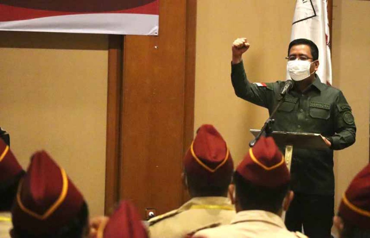 Ketua DPD Gerindra Jatim, Anwar Sadad di cara pengukuhan PPIR (Foto-foto: Ni'am Kurniawan/jatimnow.com)