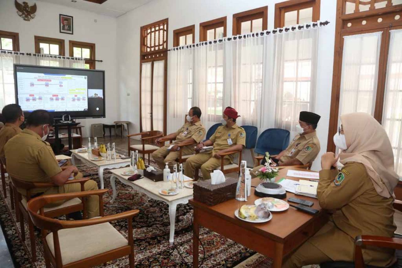 Rakor Evaluasi Penyerapan Anggaran Tahun 2021 bersama Kemendagri (Foto: istimewa)