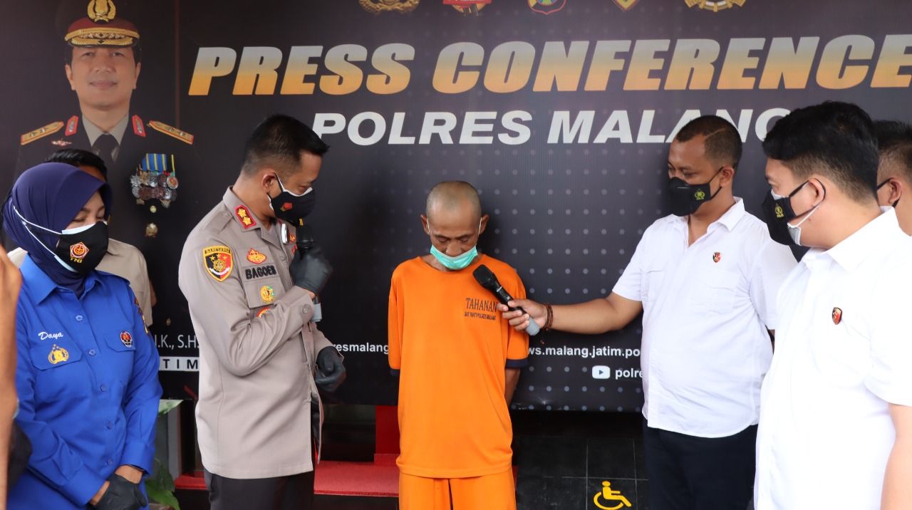 Miskari saat di Mapolres Malang.  (Foto: Istimewa)