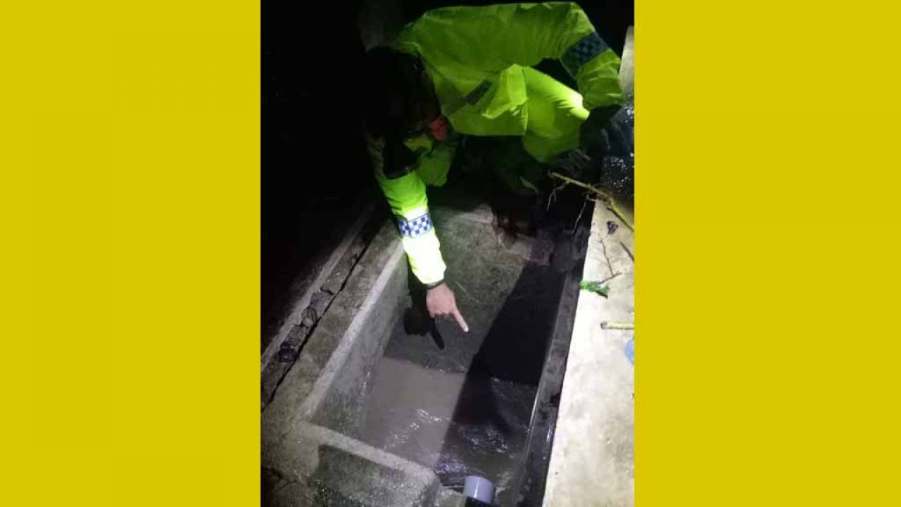 Polisi tunjukkan gorong-gorong tempat korban tewas