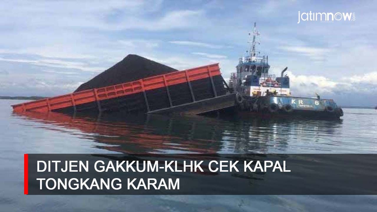Video: Ditjen GAKKUM-KHLK Cek Kapal Tongkang Karam