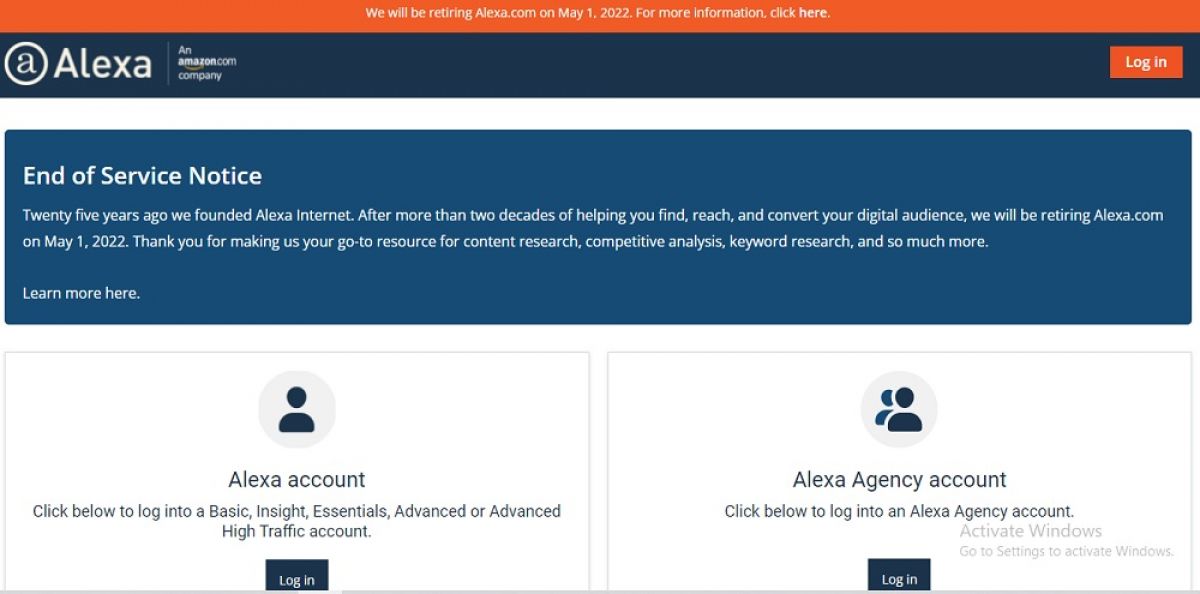 Tangkapan layar Alexa.com.