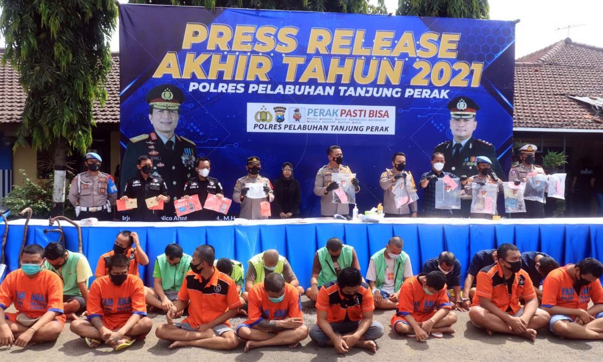 Angka Kriminalitas dan Peredaran Narkoba di Perak, Surabaya Menurun Selama 2021