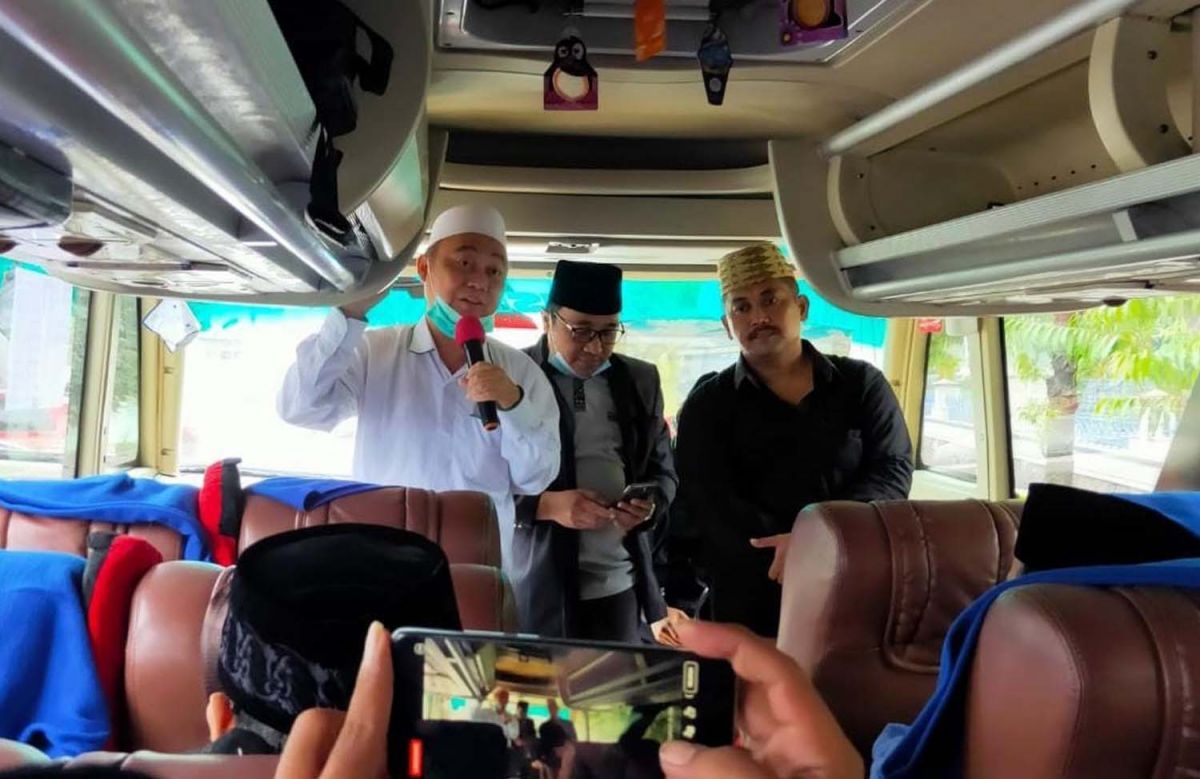 Pemberangkatan delegasi PWNU Jatim ke Muktamar ke-34 NU di Lampung (Foto-foto: Dok. LKK NU Jatim for jatimnow.com)