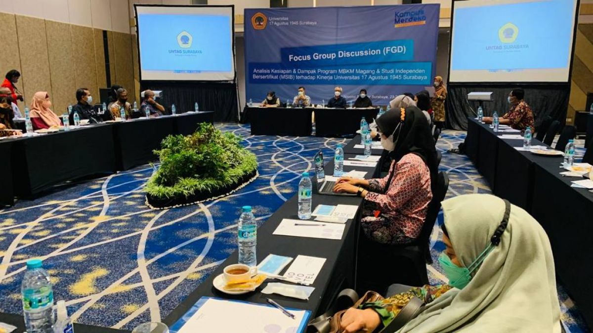 Untag Surabaya gelar FGD penerapan Merdeka Belajar Kampus Merdeka. (Foto: Untag Surabaya/jatimnow.com)