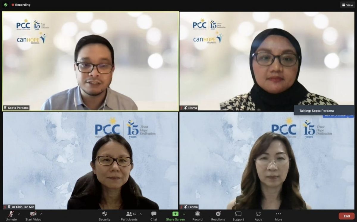 Zoom Global Burden of Cancer Study. (Foto: Tangkapan Layar)