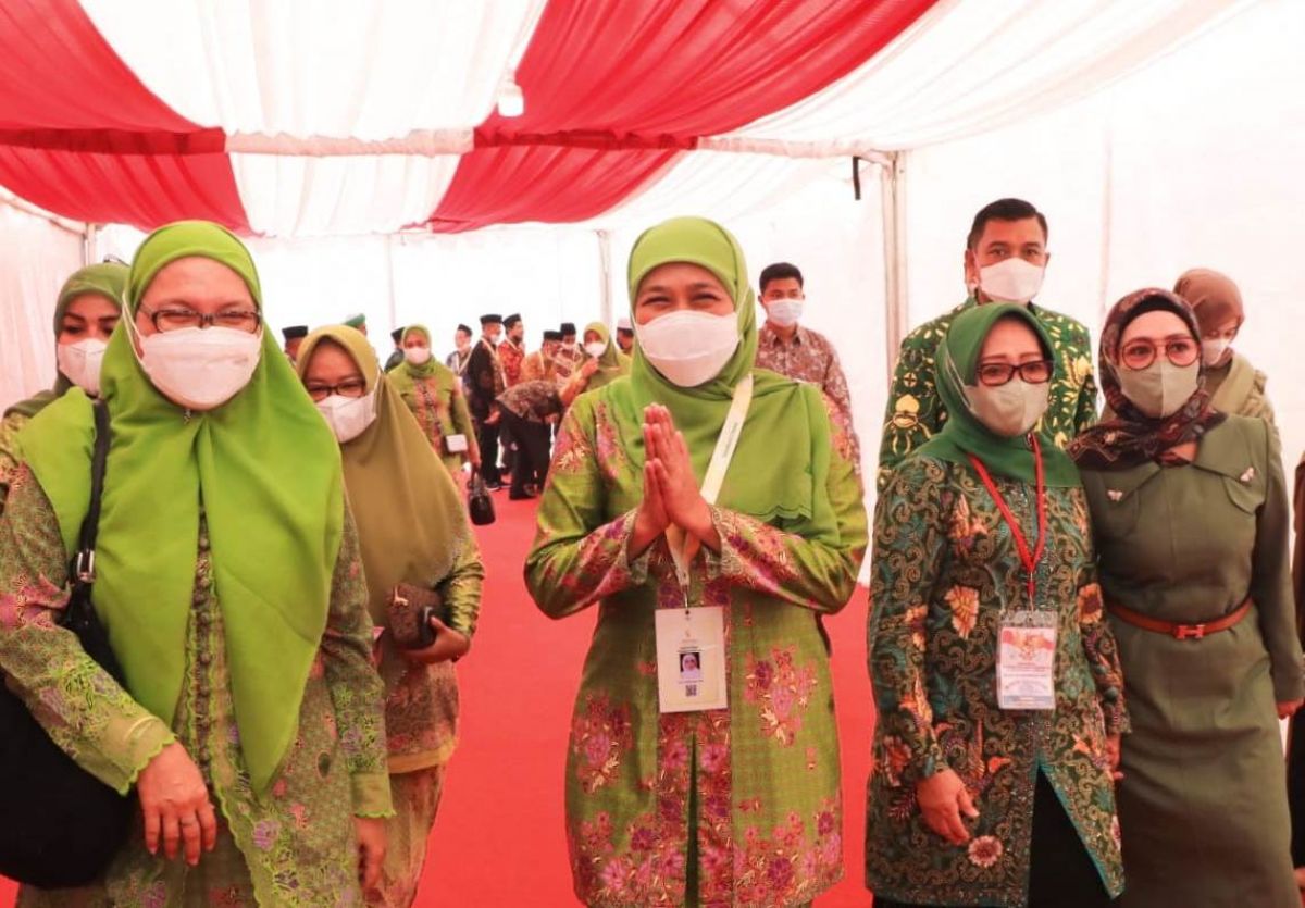 Gubernur Jatim Khofifah Indar Parawansa menghadiri Muktamar ke-34 NU. (Foto: Humas Pemprov Jatim/jatimnow.com)