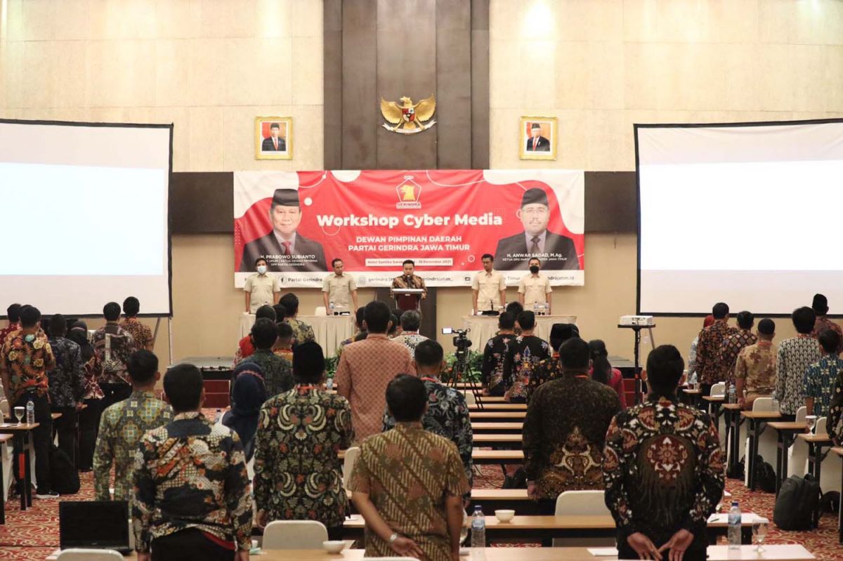 Workshop Cyber Media digelar Gerindra Jatim di Hotel Santika Surabaya (Foto: Ni'am Kurniawan/jatimnow.com)