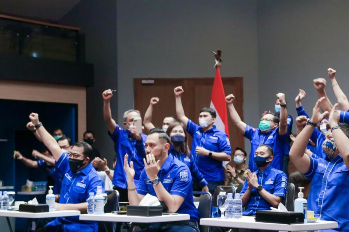 Punggawa Partai Demokrat menyambut ditolaknya gugatan Moeldoko (Foto: Dok. Partai Demokrat)