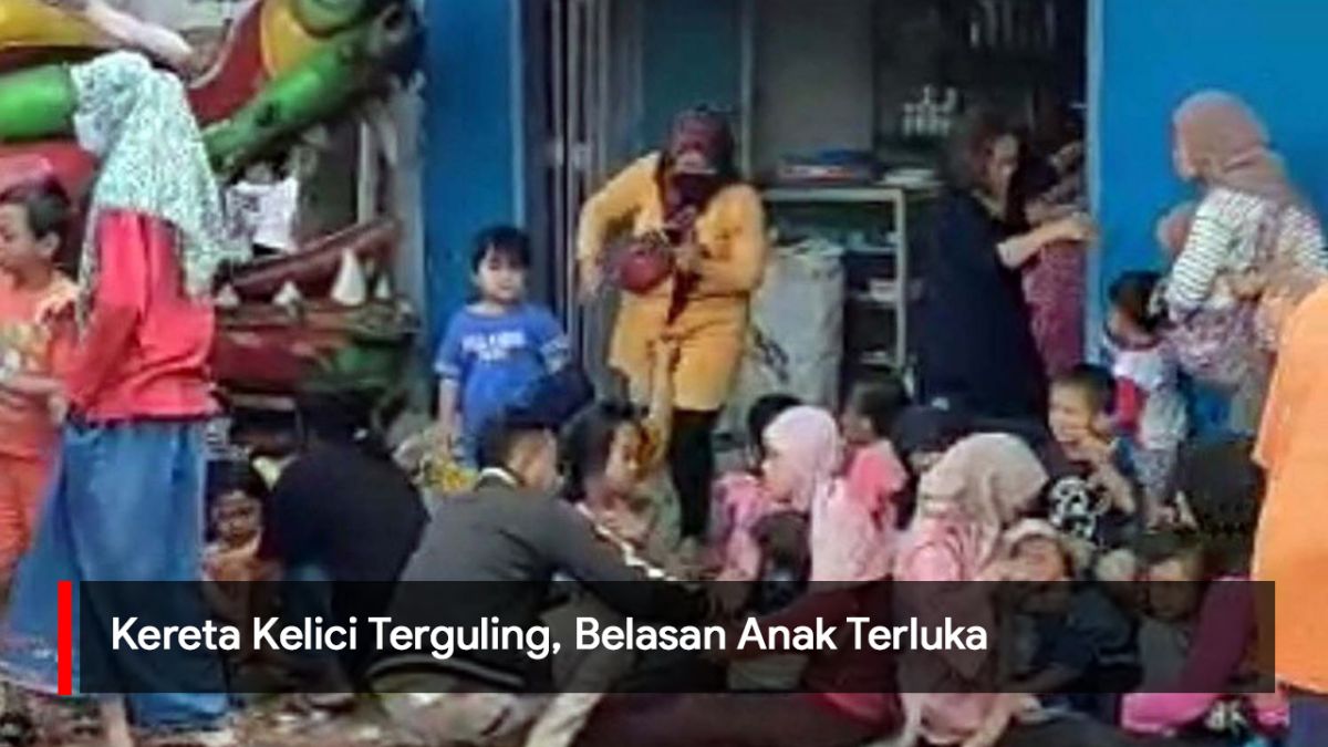 Video: Kereta Kelici Terguling, Belasan Anak Terluka